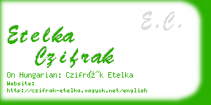 etelka czifrak business card